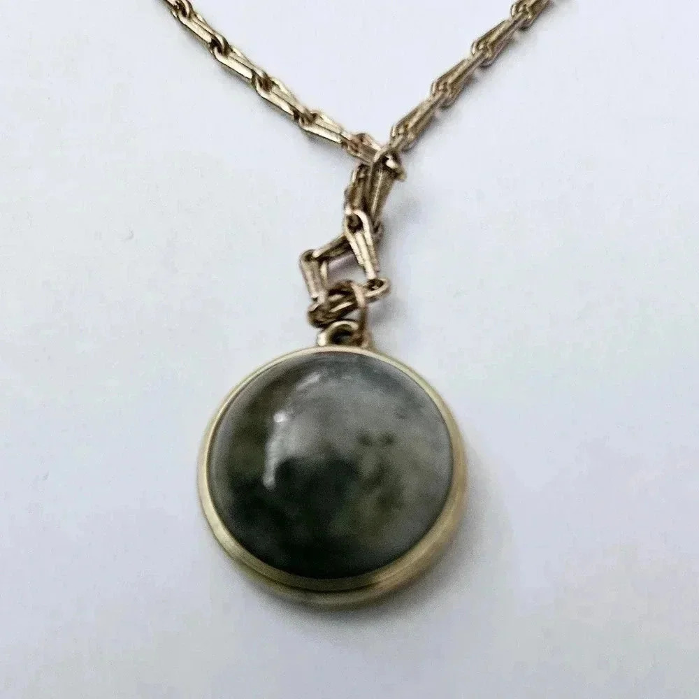 Vintage Necklace & Earring 3 pcs set Pendent Scandinavian Rock. - Picture 3 of 9